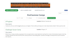 Desktop Screenshot of findasummercamp.net